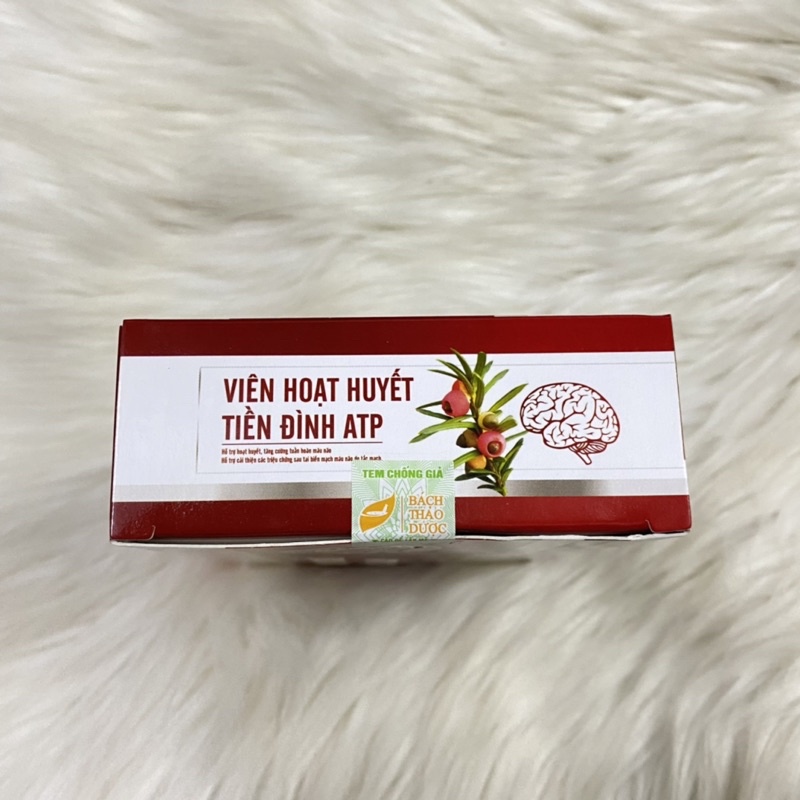 VIÊN HOẠT HUYẾT TIỀN ĐÌNH ATP hộp 30 viên - Hoạt huyết, tăng cường tuần hoàn máu não, giảm hoa mắt chóng mặt, đau đầu