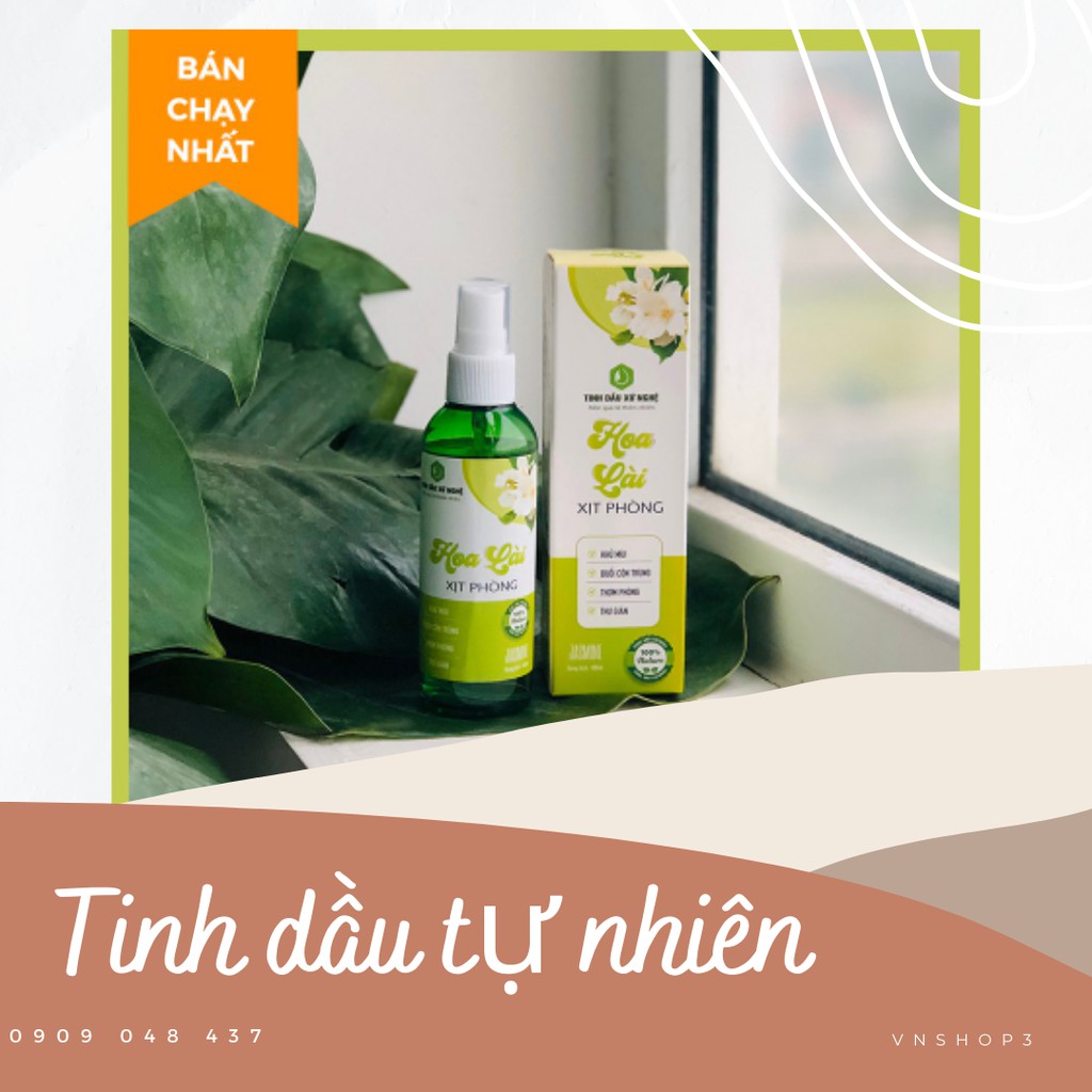 Tinh dầu xịt thơm HOA LÀI – Đuổi muỗi, gián và côn trùng 100ml