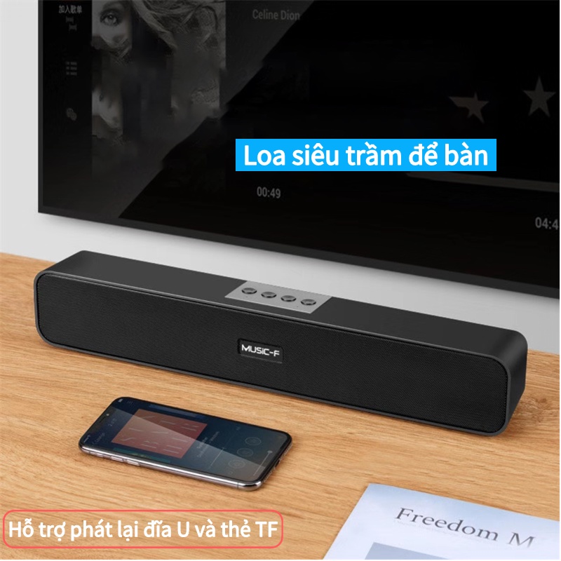 (Siêu phẩm) Loa bluetooth 5.0 hiệu ứng âm thanh vòm, pin dung lượng lớn