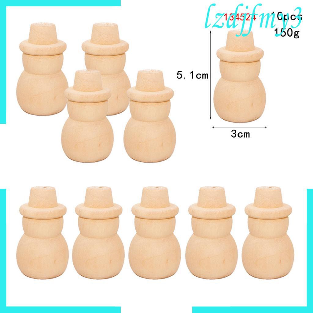 Bộ 10 Búp Bê Gỗ Chưa Hoàn Thành