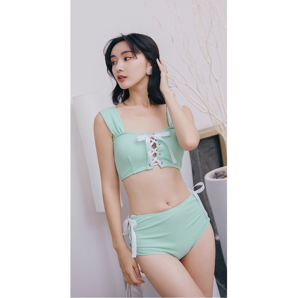 Bikini ruy băng xanh bạc hà (có clip sản phẩm ^^) | BigBuy360 - bigbuy360.vn