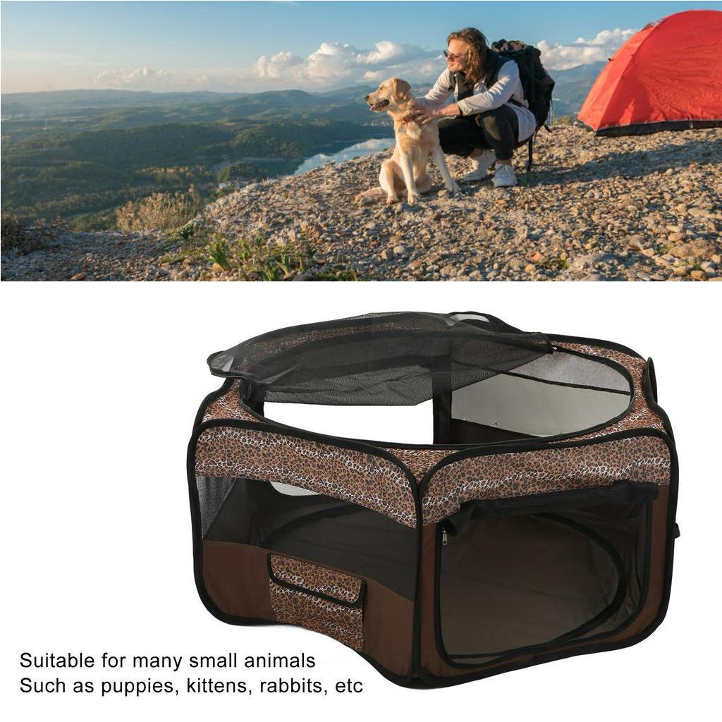 Có thể bán buôn Thú Cưng Lều Có Thể Gập Lại Thoáng Khí Không Gian Lớn Chống Trầy Xước Di Động Vật Nhỏ Playpen Cho Mèo Con Thỏ Vermont055 Hàng giao ngay