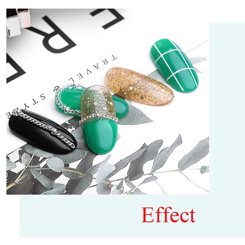 Phụ kiện charm xích, dây xích nhiều màu trang trí móng tay nail