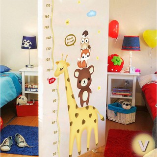 Decal dán tường Thước đo hươu gấu