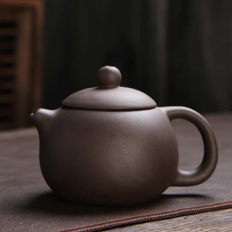 [Có sẵn] Bộ ấm chén uống trà bằng gốm màu nâu đất 20 chi tiết