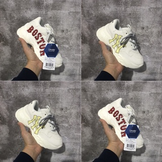Giày sneaker MLB boston và MLB ny chữ vàng Hot trend nam nữ, Giày thể thao MLB độn đế tăng chiều cao