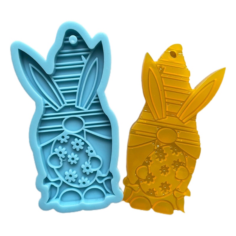 Khuôn Silicon Làm Móc Khóa Hình Thỏ / Khủng Long / Cú Mèo / Cà Rốt Phục Sinh Sáng Tạo DIY