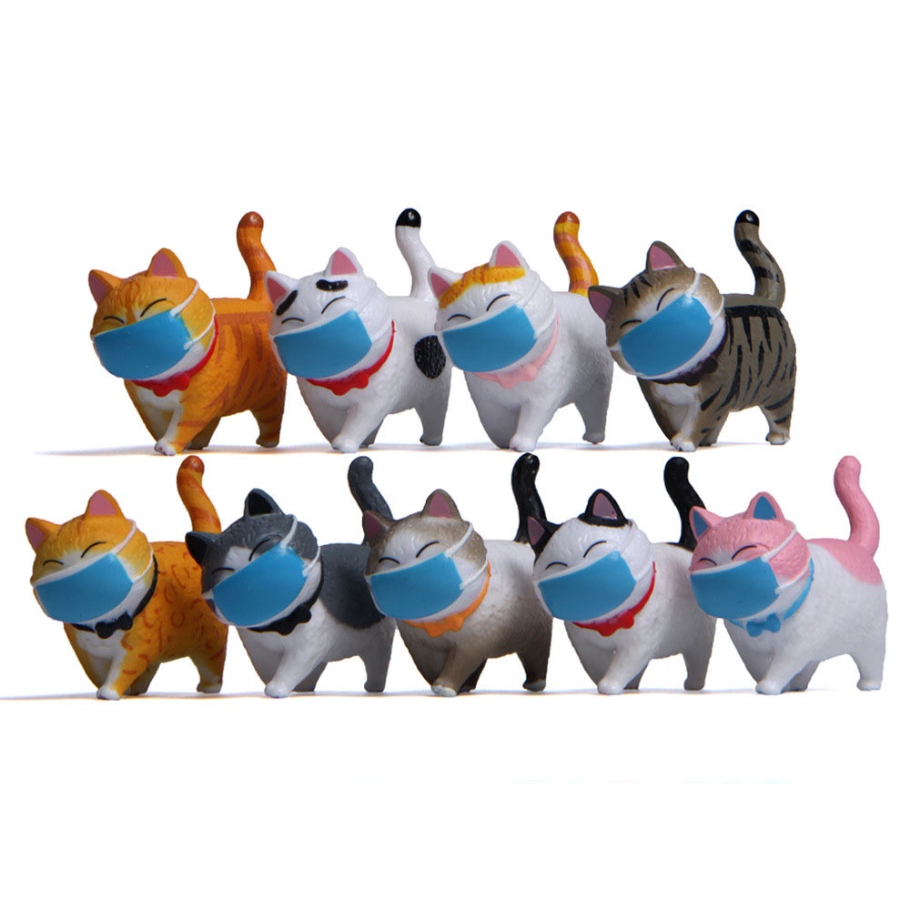 Mô Hình Mèo Bằng Pvc Dùng Trang Trí Nhà Búp Bê