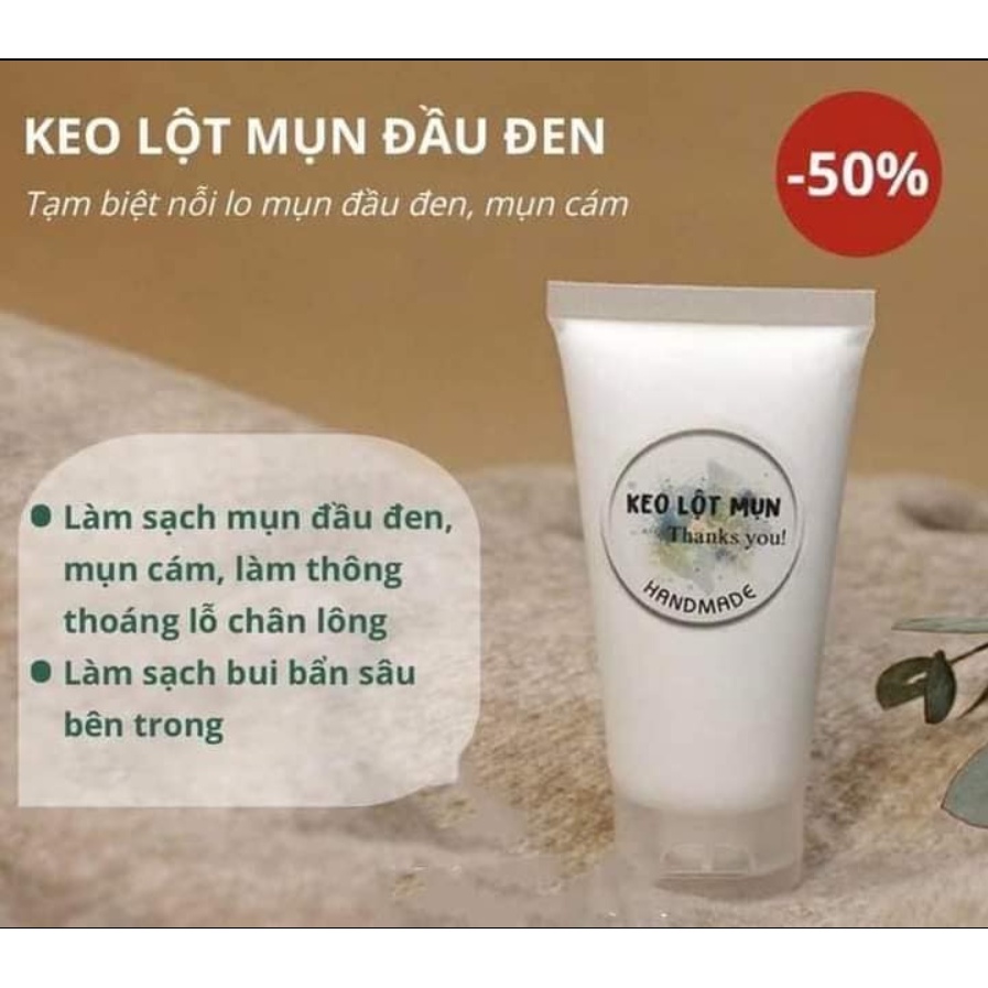 Gel Lột Mụn Đầu Đen Handmade, Keo Lột Mụn Cám Làm Sạch Sâu Hỗ Trợ Giảm Mụn Cho Vùng Mũi | BigBuy360 - bigbuy360.vn