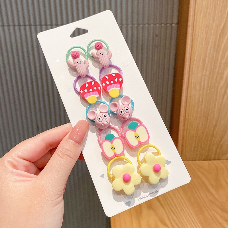 Kẹp tóc cho bé gái phong cách Hàn Quốc xinh xắn, dễ thương, set 10 cái