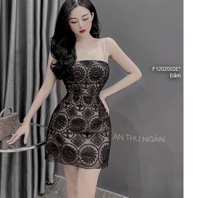 Đầm body ren thiết kế 2 dây!