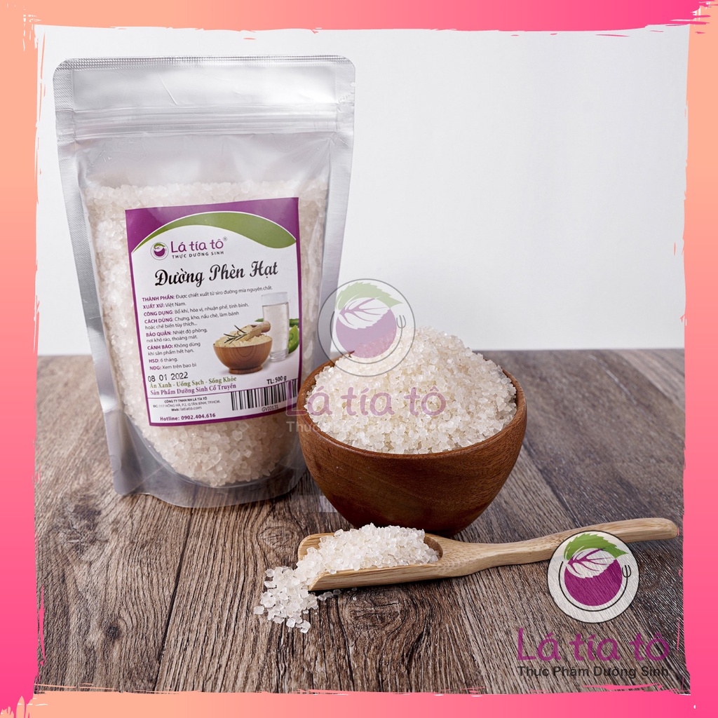 ĐƯỜNG PHÈN HẠT 500gr- LÁ TÍA TÔ
