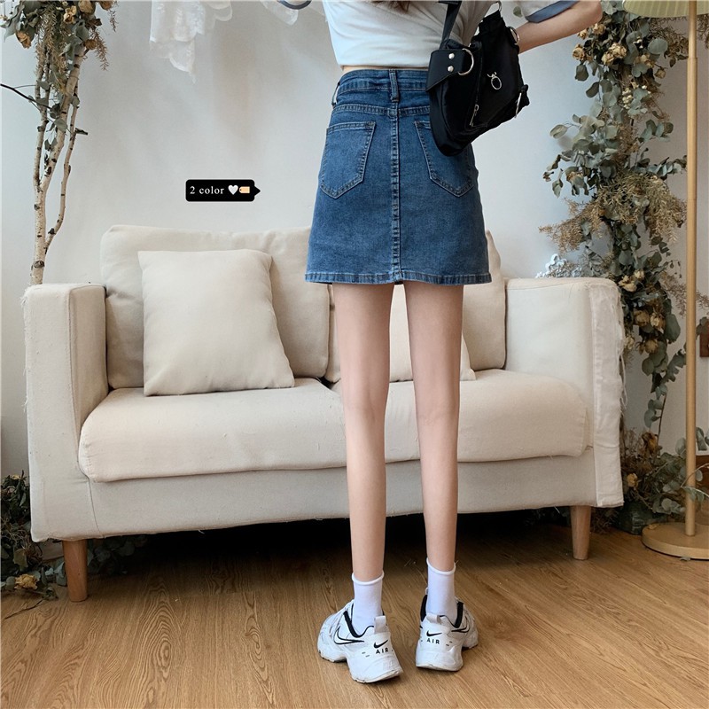 Xiaozhainv Chân Váy Bằng Vải Jeans Kiểu Dáng Chữ A Thời Trang Quyến Rũ Cho Nữ | BigBuy360 - bigbuy360.vn