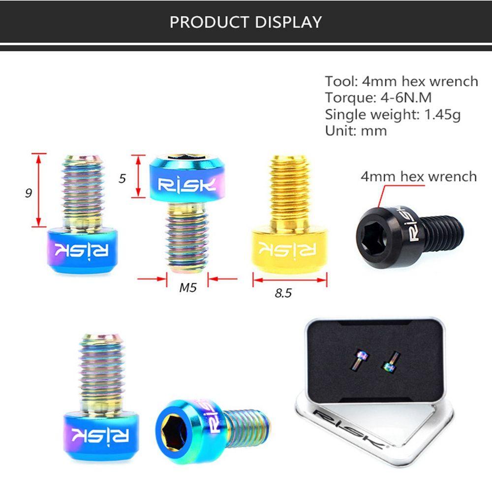 Bộ 2 Bu Lông M5x9mm Bằng Titan Cho Xe Đạp