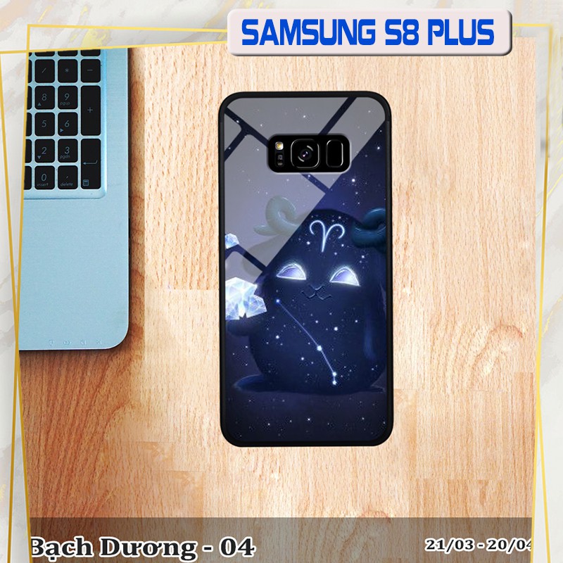 Ốp lưng kính 3D Samsung S8+ -hình cung hoàng đạo