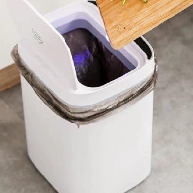 Thùng Rác Cảm Ứng Thông Minh WUDINA Có Nắp Đóng Mở Tự Động Có Hộp Đựng Túi Rác Tiện Lợi Đèn Chiếu Sáng Ban Đêm