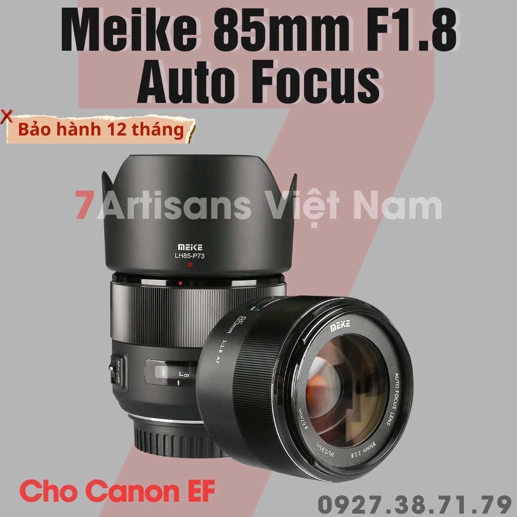 (CÓ SẴN) Ống kính Meike 85mm F1.8 Auto Focus For Canon và Sony (MF) - Chính Hãng Bảo Hành 12 Tháng