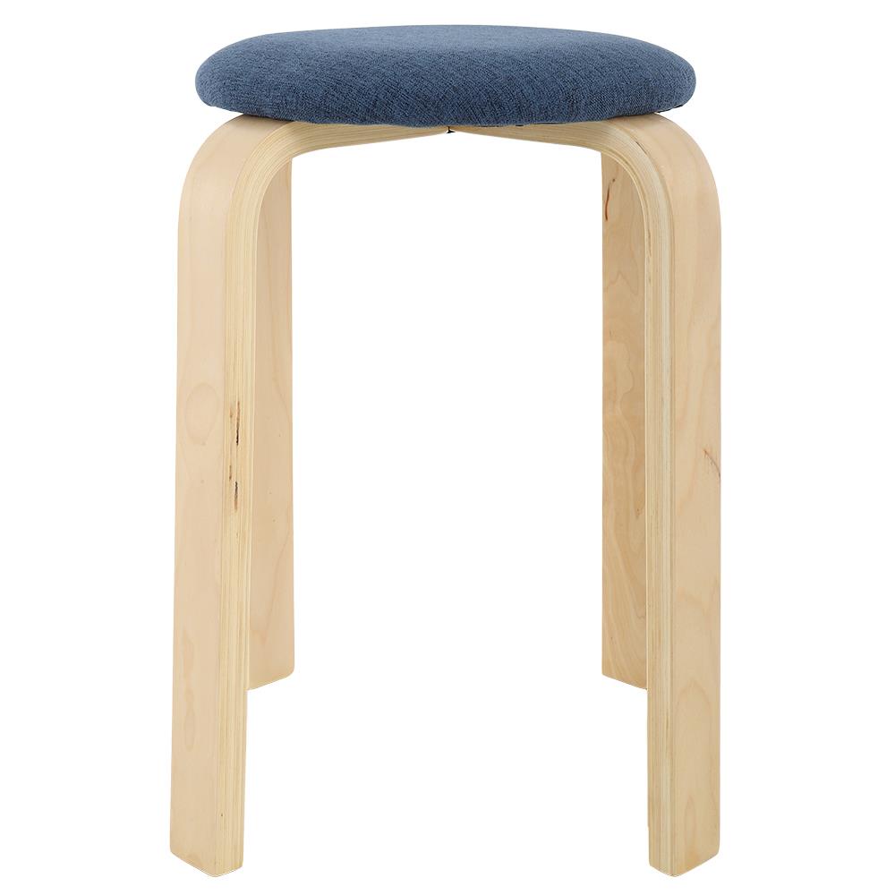 HomeBase FURDINI Ghế ngồi bằng gỗ ép có thể xếp chồng lên nhau NIX W30xH47xH30cm màu xanh navy