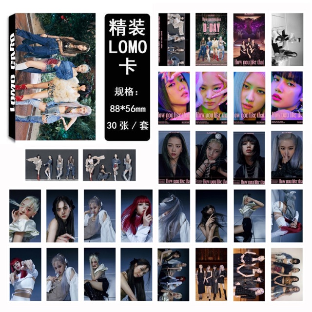 Lomo ảnh Blackpink HYLT hộp giấy - ảnh thẻ bài