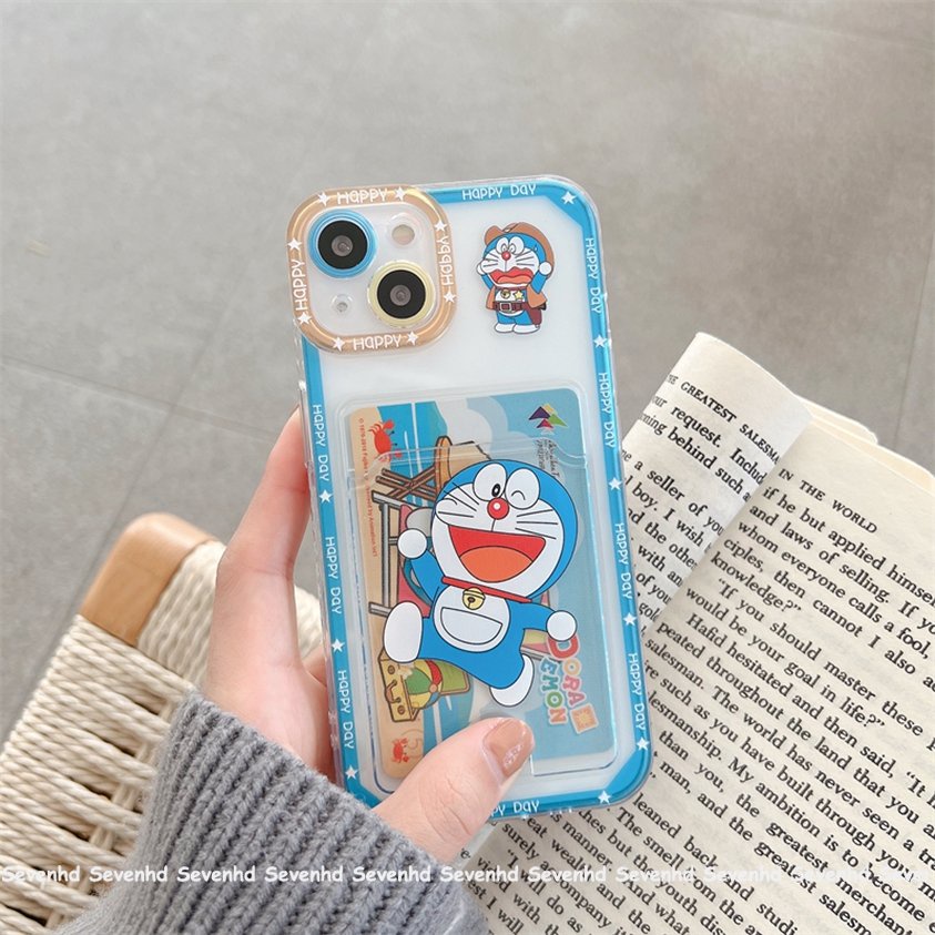 Ốp Điện Thoại Dẻo Trong Suốt Họa Tiết Doremon Cho iPhone 14 13 12 11 Pro Max X XR Xs Max 8 7 6 6s Plus SE 2020