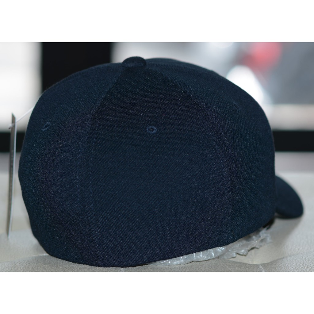 Mũ nón bóng chày thời trang bít đuôi chính hãng European Union Flexfit Cap Dark Navy,nón lưỡi trai màu tối (Hình thật)