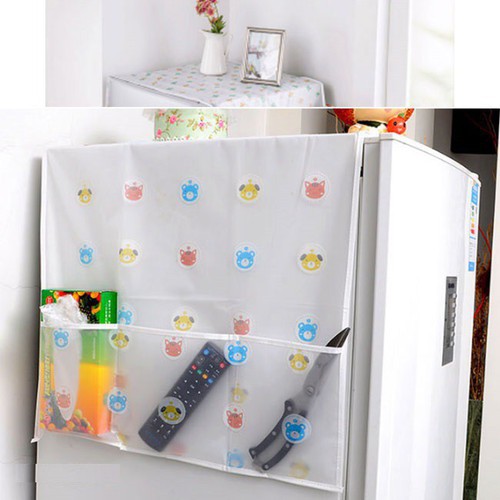 TẤM PHỦ TỦ LẠNH CÓ Ô ĐỂ ĐỒ