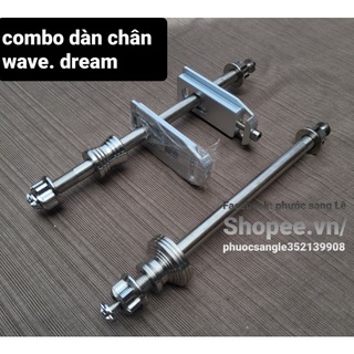 Bộ tăng sên cnc + cặp cốt inox + cặp canh bánh trước sau inox cho wave. dream. funeo. fu x. fu 2..