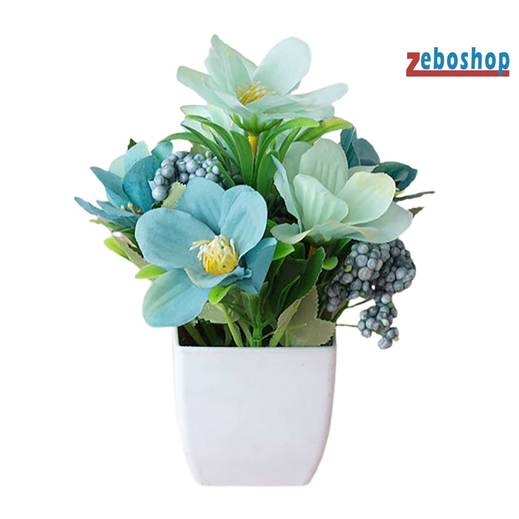 Chậu Hoa Hồng Nhân Tạo Bằng Nhựa Để Bàn Trang Trí Tiệc