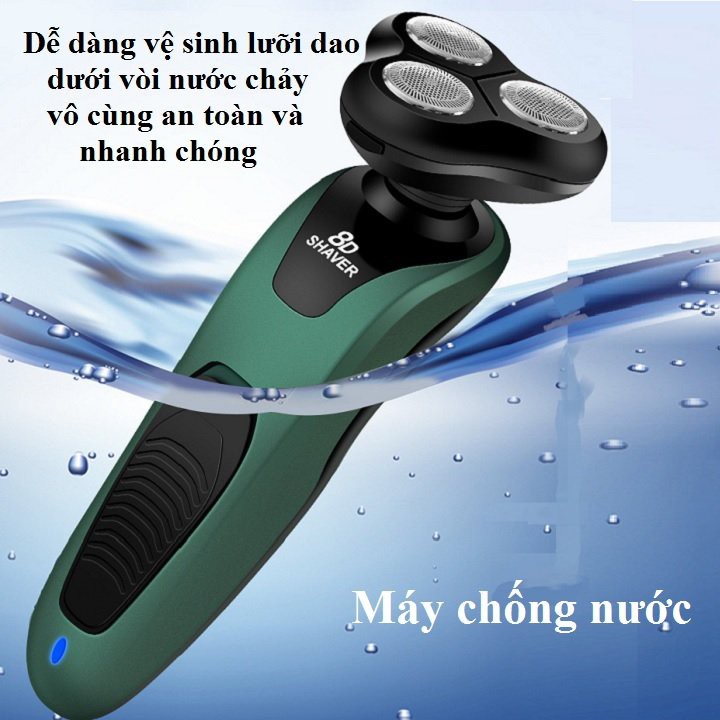 Máy cạo râu đa năng Shaver 8D 4 trong 1 dao cạo râu tự động cắt tóc đa năng tốt cho nam sạc điện có bảo hành