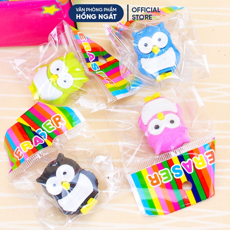 Tẩy bút chì hình cú mèo, đồ dùng học tập dễ thương cute giá rẻ làm quà tặng học sinh văn phòng phẩm T07
