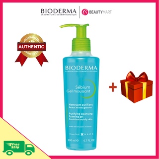 [Freeship + tặng quà] Sữa rửa mặt dạng gel Bioderma Sebium dành cho da hỗn hợp 200ml chính hãng Pháp BeautyMart