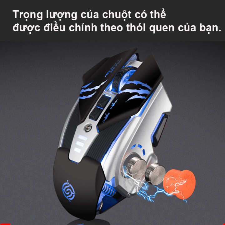 Chuột gaming cao cấp K-Snake K0 led đa màu - tích hợp switch tăng giảm độ nặng (đen) Phụ kiện 1986