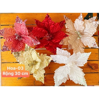 Hoa noel M03 trang trí cây thông, trang trí noel