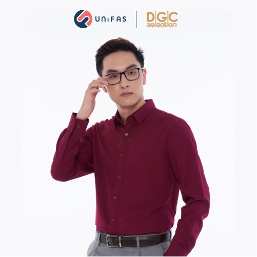 Áo sơ mi nam dài tay DGCs form Slim fit trơn màu hiện đại, chất vải Bamboo mềm mịn thấm hút tốt SASDCB10M