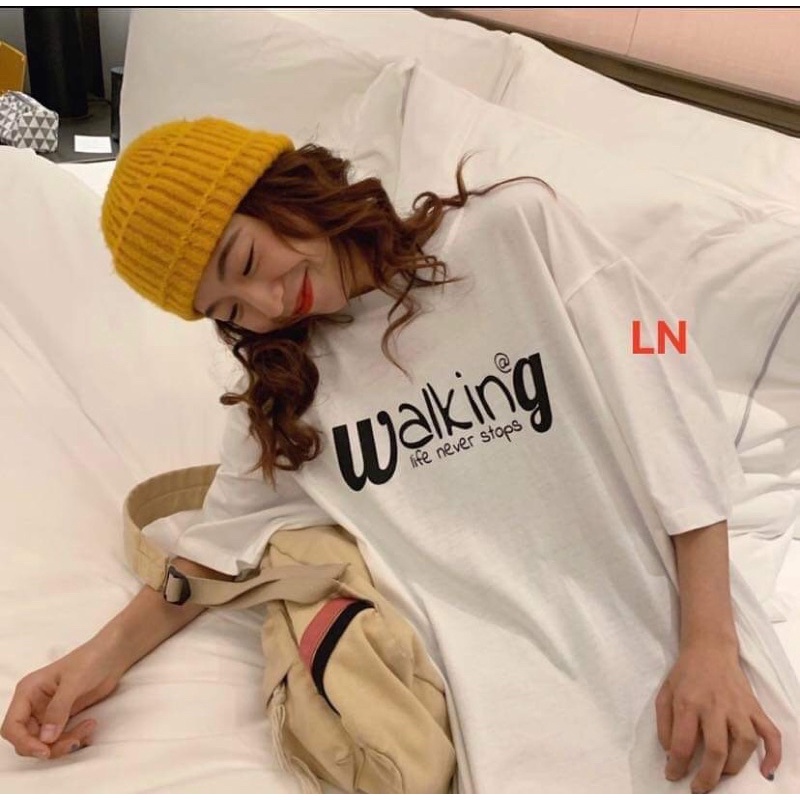 Áo Thun Trend Walking Áo new 100%Unisex nam nữ Hot 2022 Basic cotton loại 1 giá rẻ