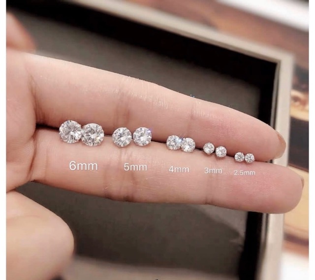 Khuyên tai bạc nụ đá Nhiều size Tlee bạc nguyên chất | BigBuy360 - bigbuy360.vn