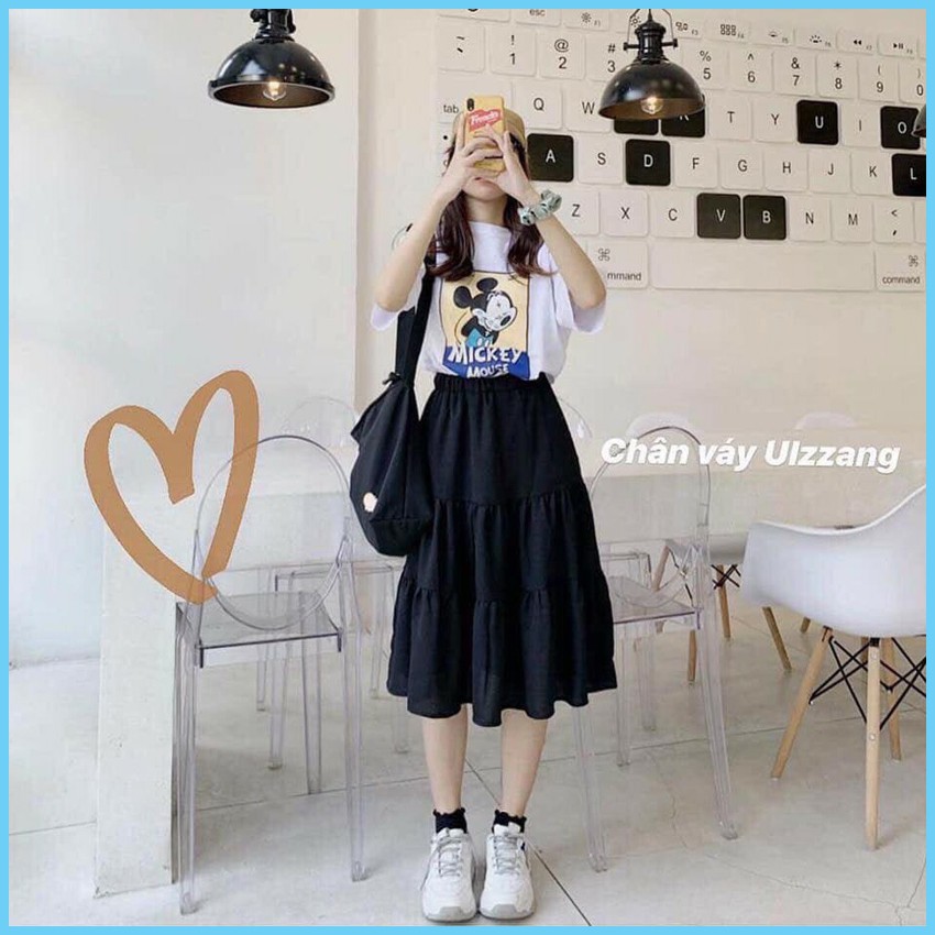 Chân váy voan ngắn/dài ♥️ Chân váy ulzzang 2 màu đen, trắng Hàn Quốc - Zinti Store | BigBuy360 - bigbuy360.vn