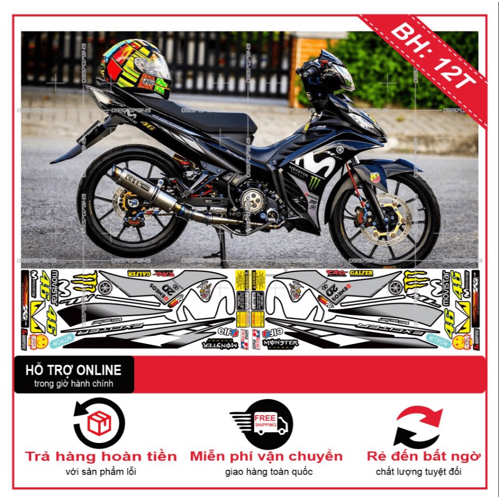 TEM RỜI EX 2011 MOVISTAR XÁM ĐEN -- SHIN DECAL 2