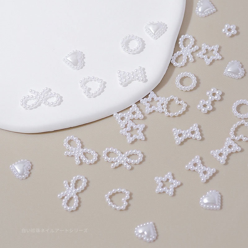 10 Phụ kiện đính móng tay ANNIES ngọc trai trắng sáng ba chiều