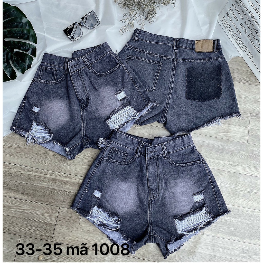 Quần Short Nữ Túi in Đậm Xám và Đen size nhỏ đến 35 Ms 1008