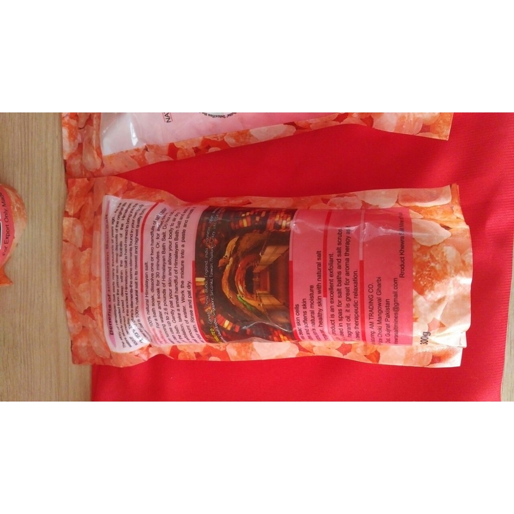 Đá muối ngâm chân, tắm Khoáng Hồng Himalaya Dạng Hạt 300gram