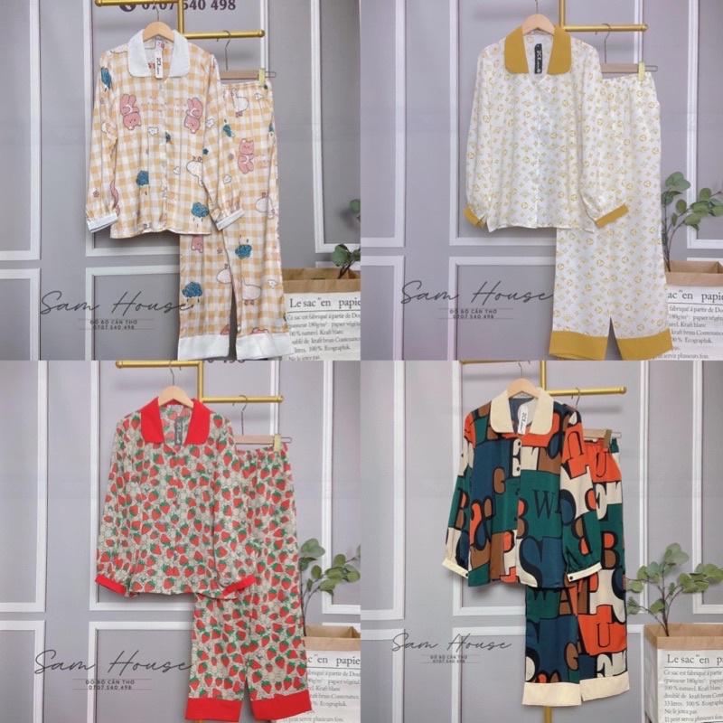 BỘ LỤA MANGO CỔ SEN THIẾT KẾ CAO CẤP