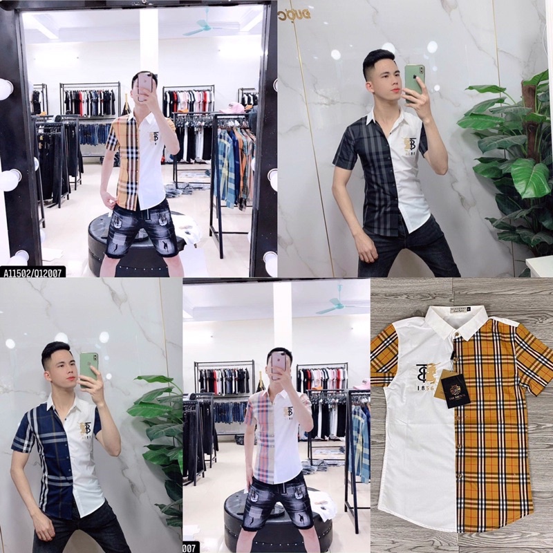 ÁO SƠ MI CỘC TRẮNG HOẠ TIẾT CAO CẤP