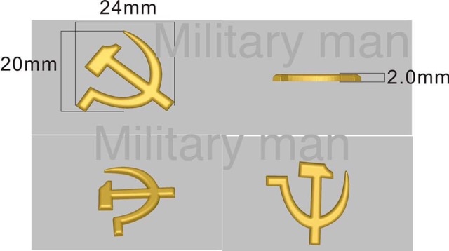 Ghim cài áo logo Búa liềm