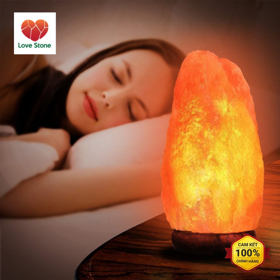 Bộ 2 Đèn Đá Muối Tự Nhiên Himalaya Love Stone - Hàng Chính Hãng