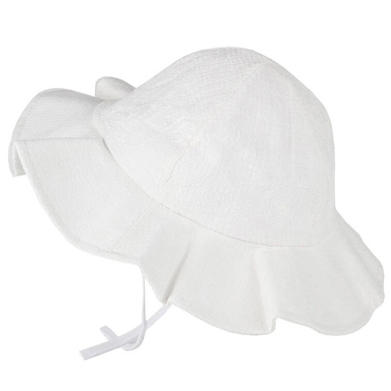 Nón Bucket Rộng Vành Chất Liệu Cotton Thời Trang Đi Biển Mùa Hè Cho Bé Gái