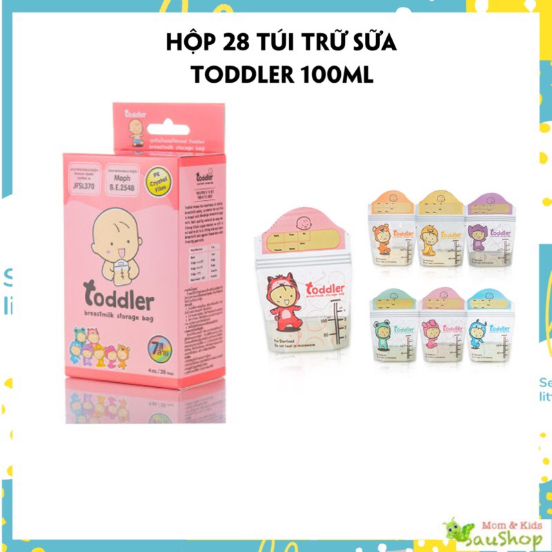 [ Hộp 28 Túi trữ sữa Toddler Thái Lan loại 100ml -150ml ]