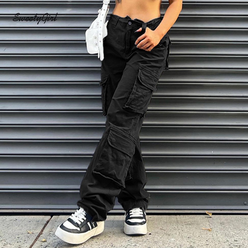 Quần Jean Lưng Cao Dáng Rộng Màu Trơn Thời Trang 2022 Cho Nữ