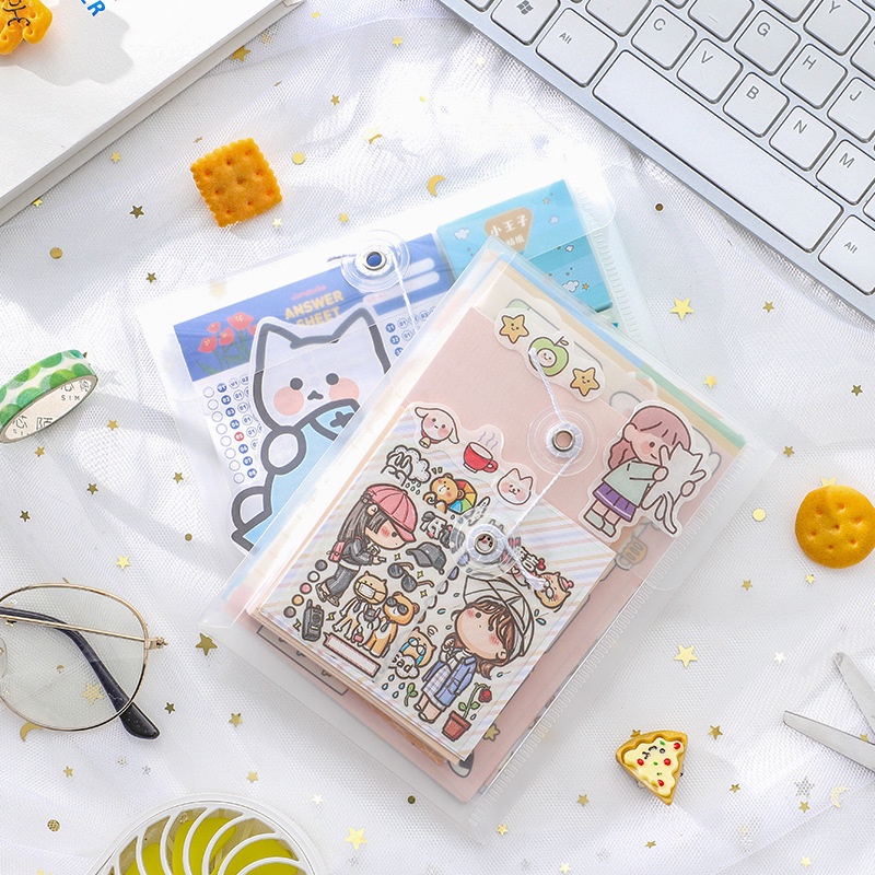 Peach Creativity Transparent Office Organizer Multifunction Waterproof Storage School Office Stationery