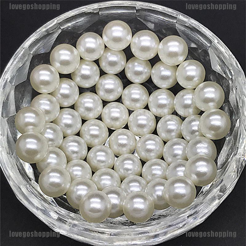 Set 100 hạt ngọc trai giả 4mm 6mm 8mm làm trang sức chuyên dụng